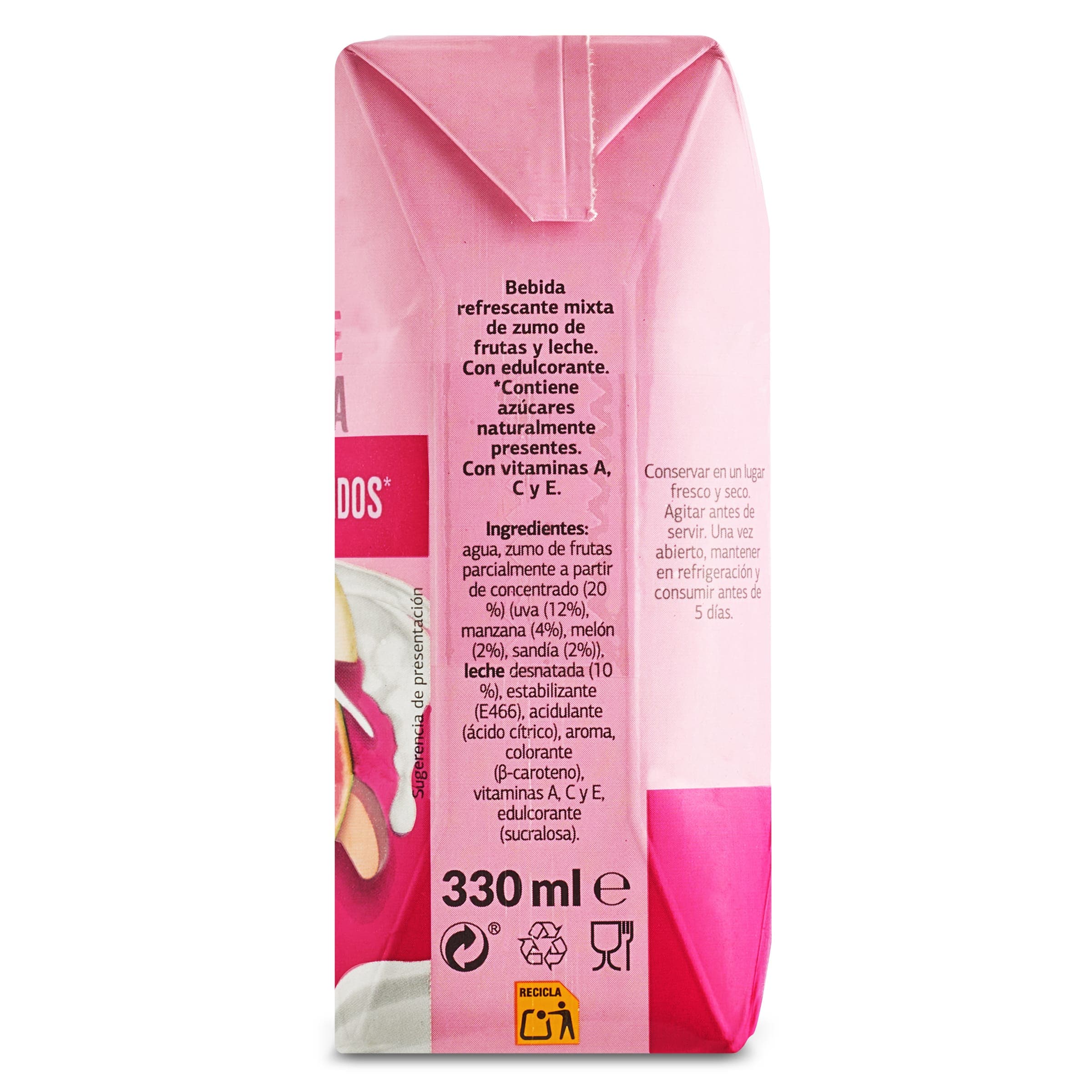 Bebida de fruta y leche de melón y sandía sin azúcares añadidos Dia Saborfera pack 3 x 330 ml