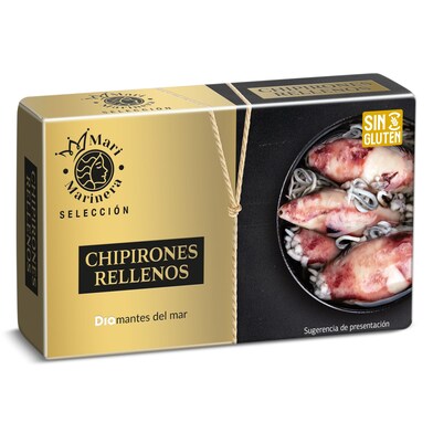 Chipirones rellenos de surimi de pescado Mari Marinera de Dia lata 72 g-0