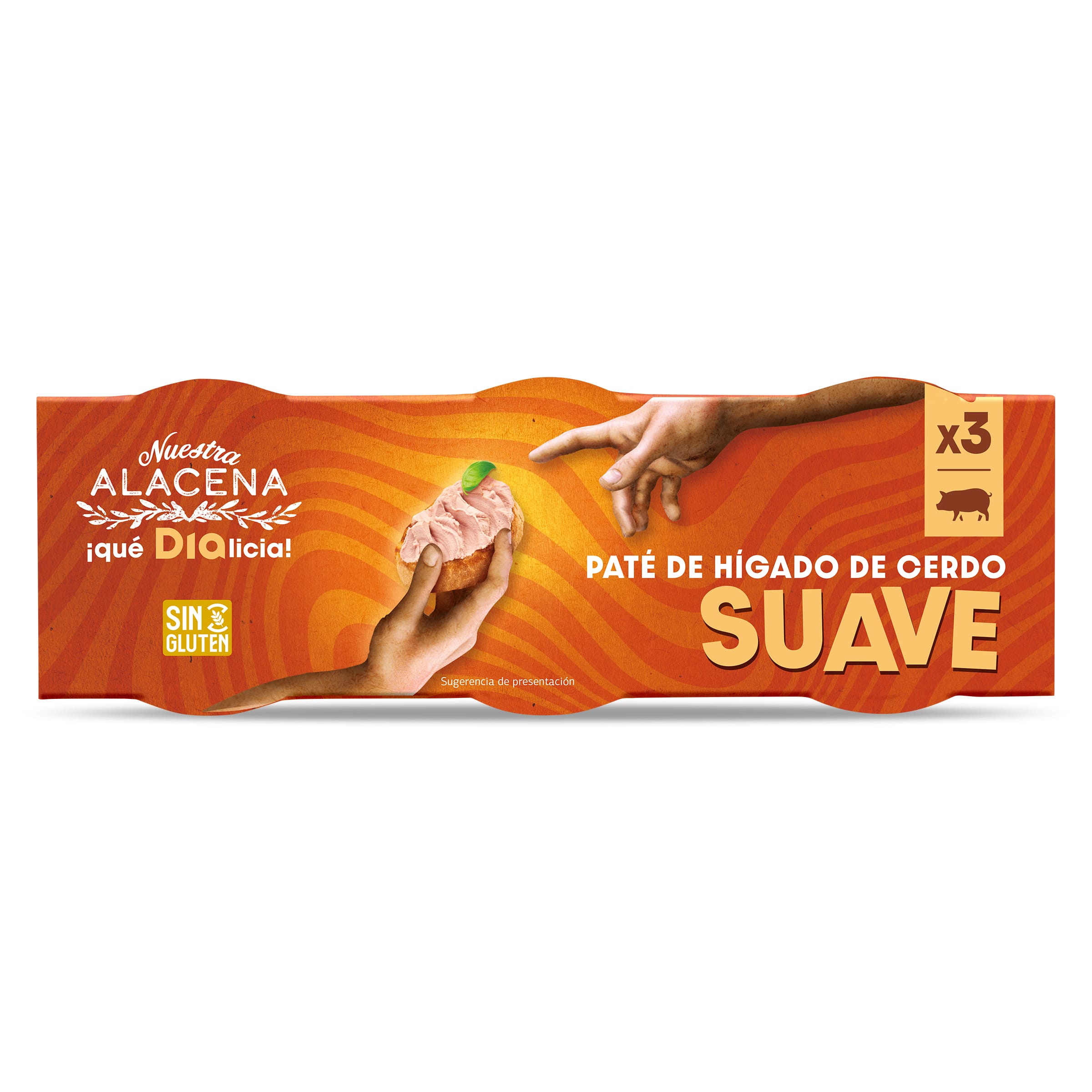 Paté de cerdo suave Dia Nuestra Alacena 3 x 75 g