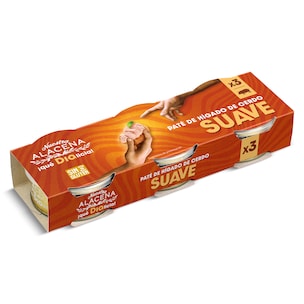 pate de cerdo suave 3 x 75 g