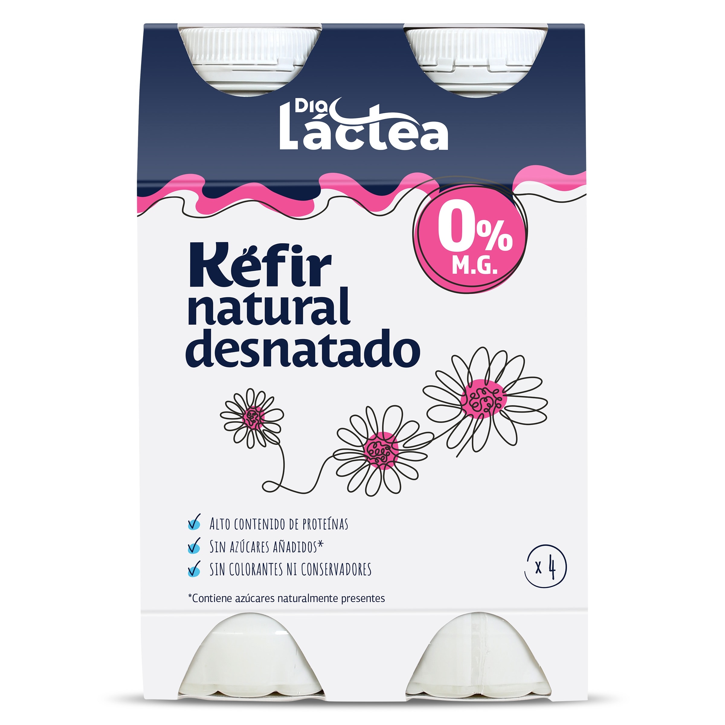Kéfir natural desnatado Dia Láctea 4 x 180 g