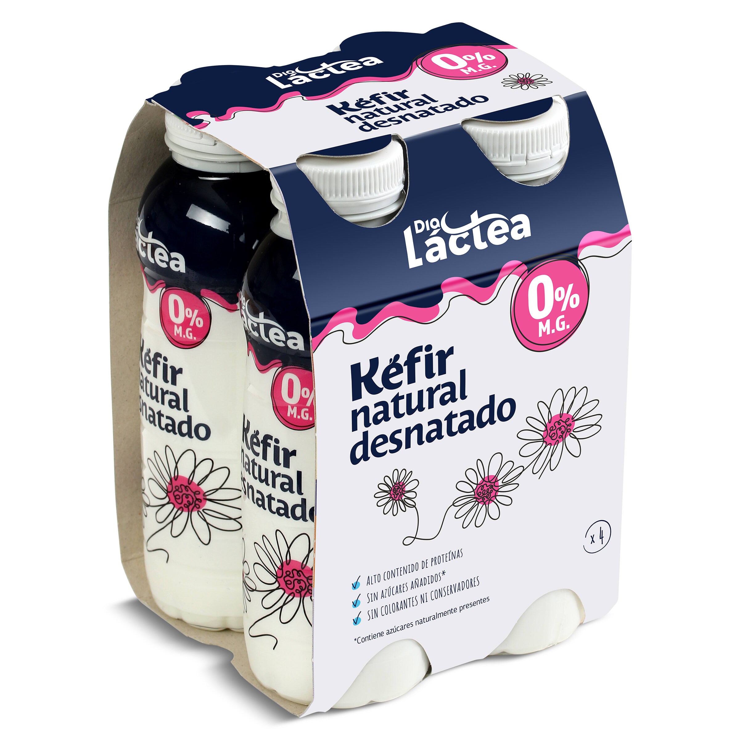 Kéfir natural desnatado Dia Láctea pack 4 x 180 g