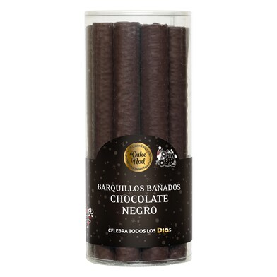 Barquillos cubiertos de chocolate negro Dulce Noel Dia caja 200 g-0