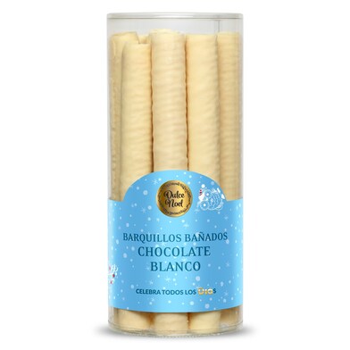 Barquillos cubiertos de chocolate blanco Dulce Noel Dia caja 200 g-0
