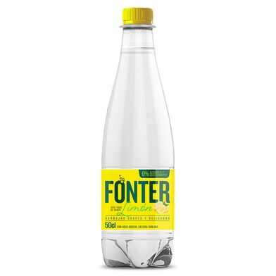 Agua mineral con gas sabor limón Fonter botella 50 cl-0 Agua mineral con gas sabor limón Fonter botella 50 cl-0