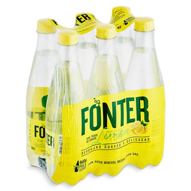 Agua mineral con gas sabor limón Fonter pack 6 x 50 cl-0 Agua mineral con gas sabor limón Fonter pack 6 x 50 cl-0
