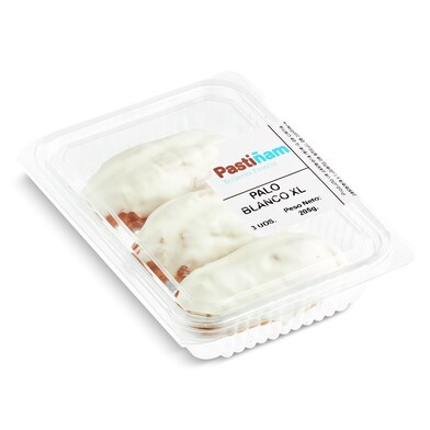 Palo de crema blanco XL Pastiñam bandeja 205 g-0 Palo de crema blanco XL Pastiñam bandeja 205 g-0