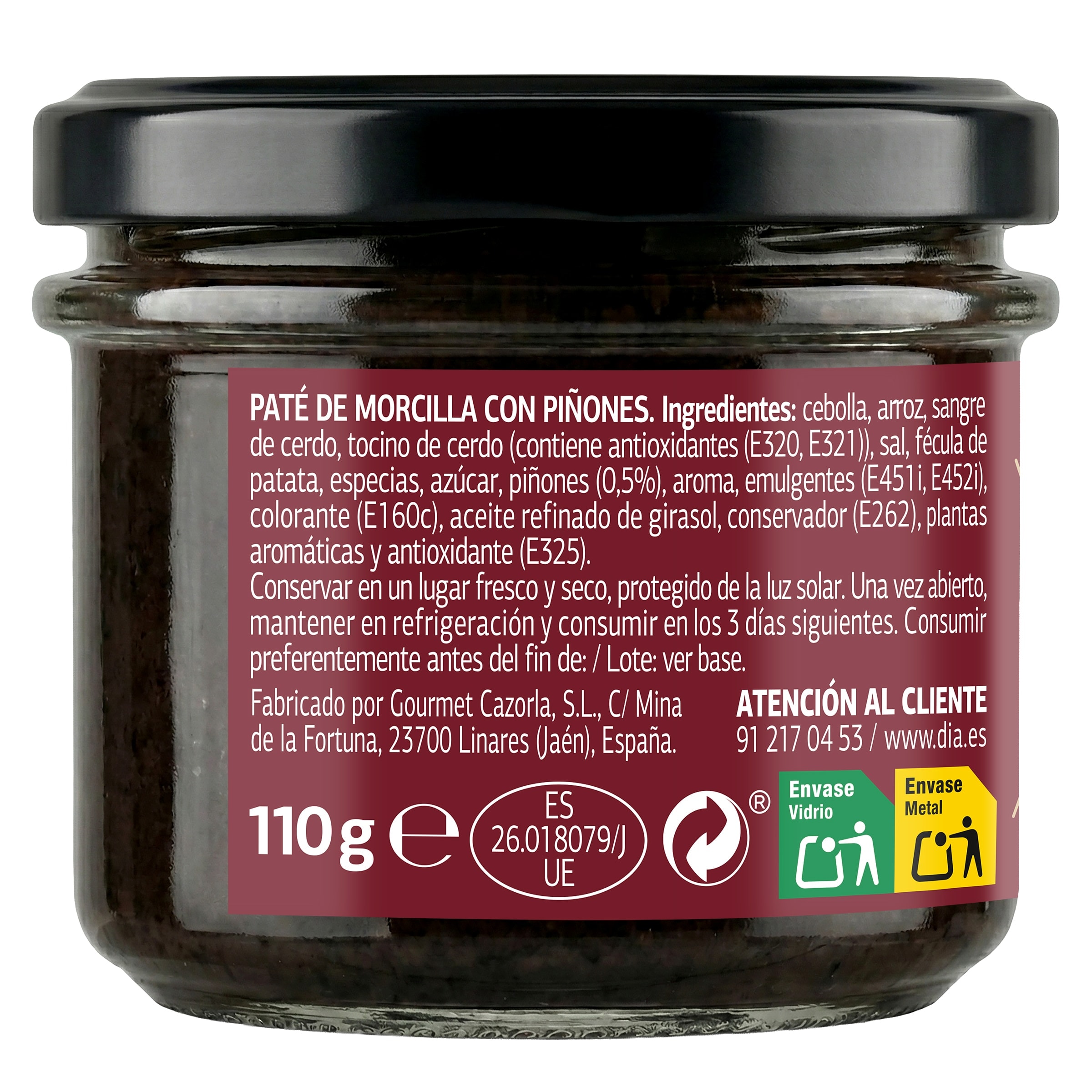 Paté de morcilla Dia Nuestra Alacena 110 g