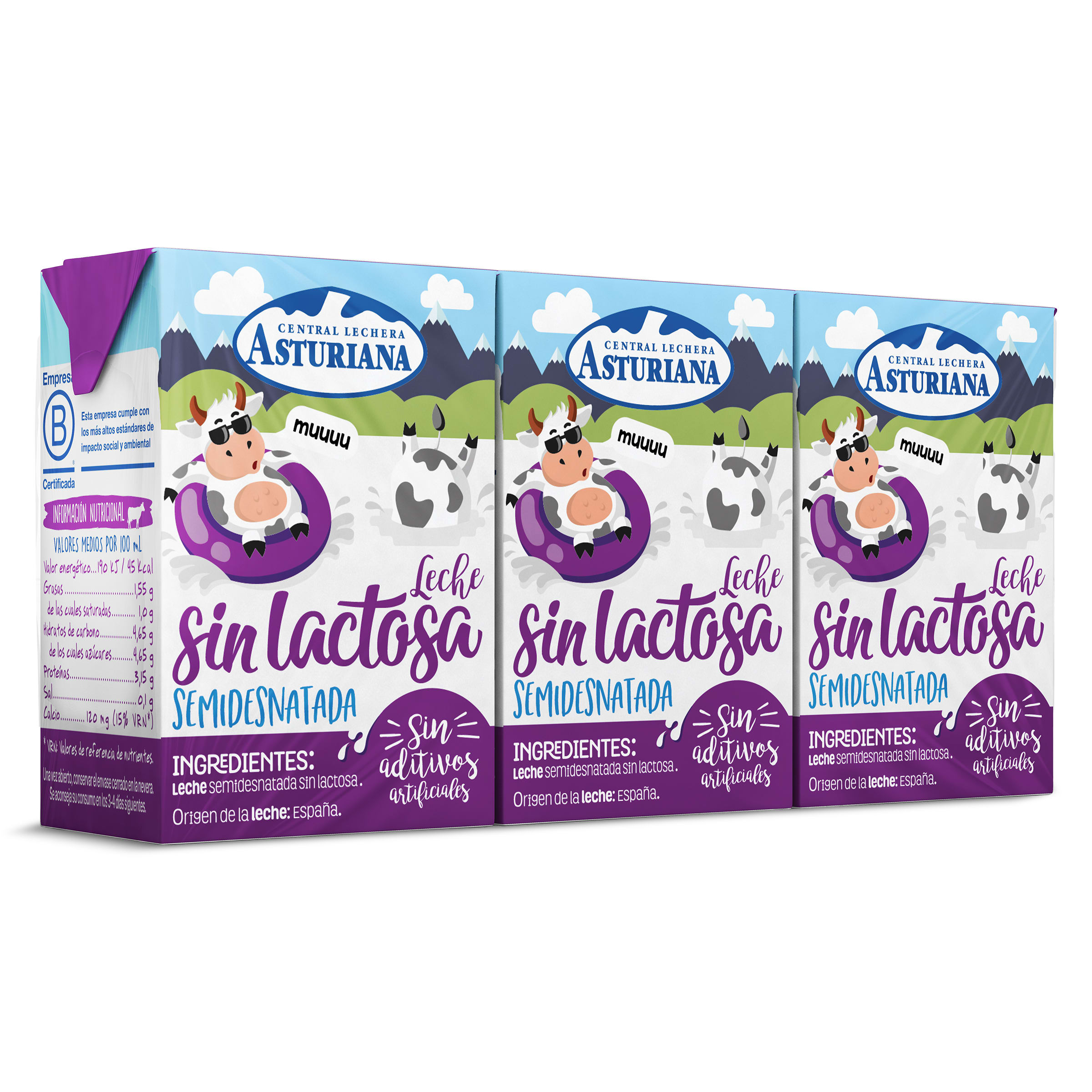 precios Leche Semidesnatada Sin Lactosa Central Lechera Asturiana Brik 3 X 200 Ml en Dia