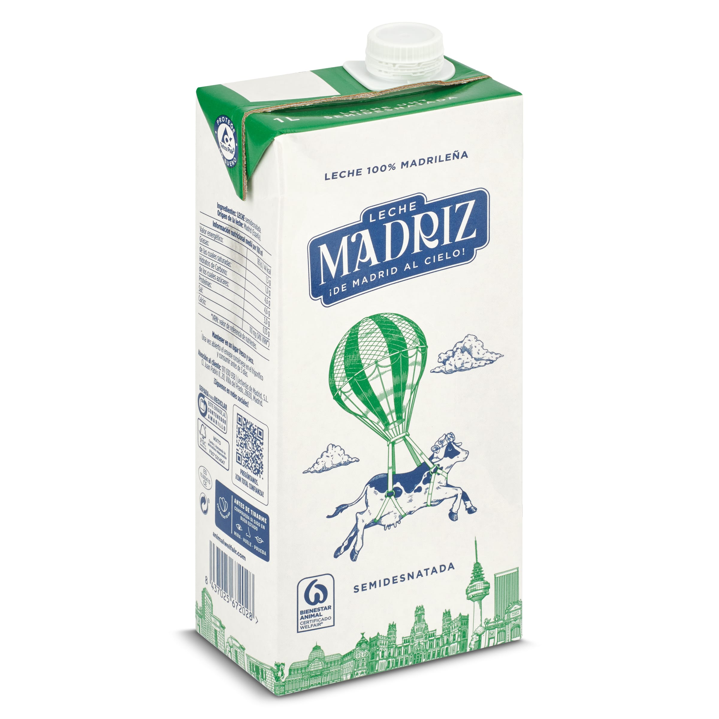 precios Leche Semidesnatada Madriz Brik 1 L en Dia
