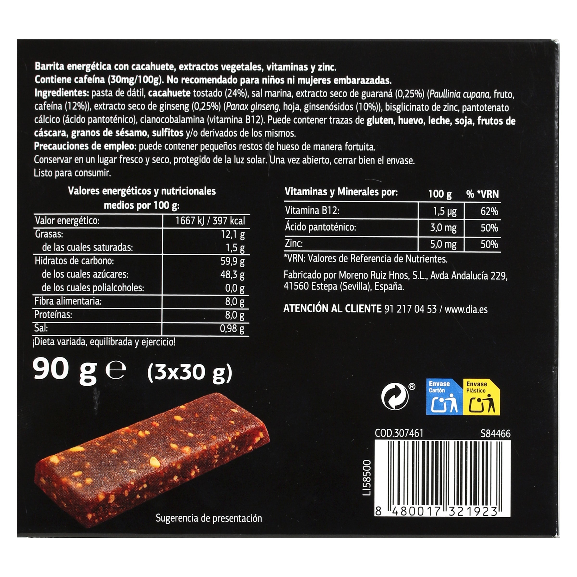 Barrita energética Dia El diablo 90 g