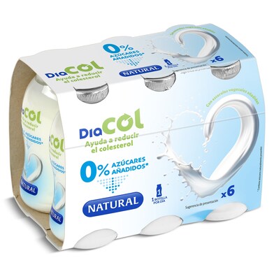 Bebida láctea natural 0% azúcares añadidos Diacol pack 6 x 100 g-0 Bebida láctea natural 0% azúcares añadidos Diacol pack 6 x 100 g-0