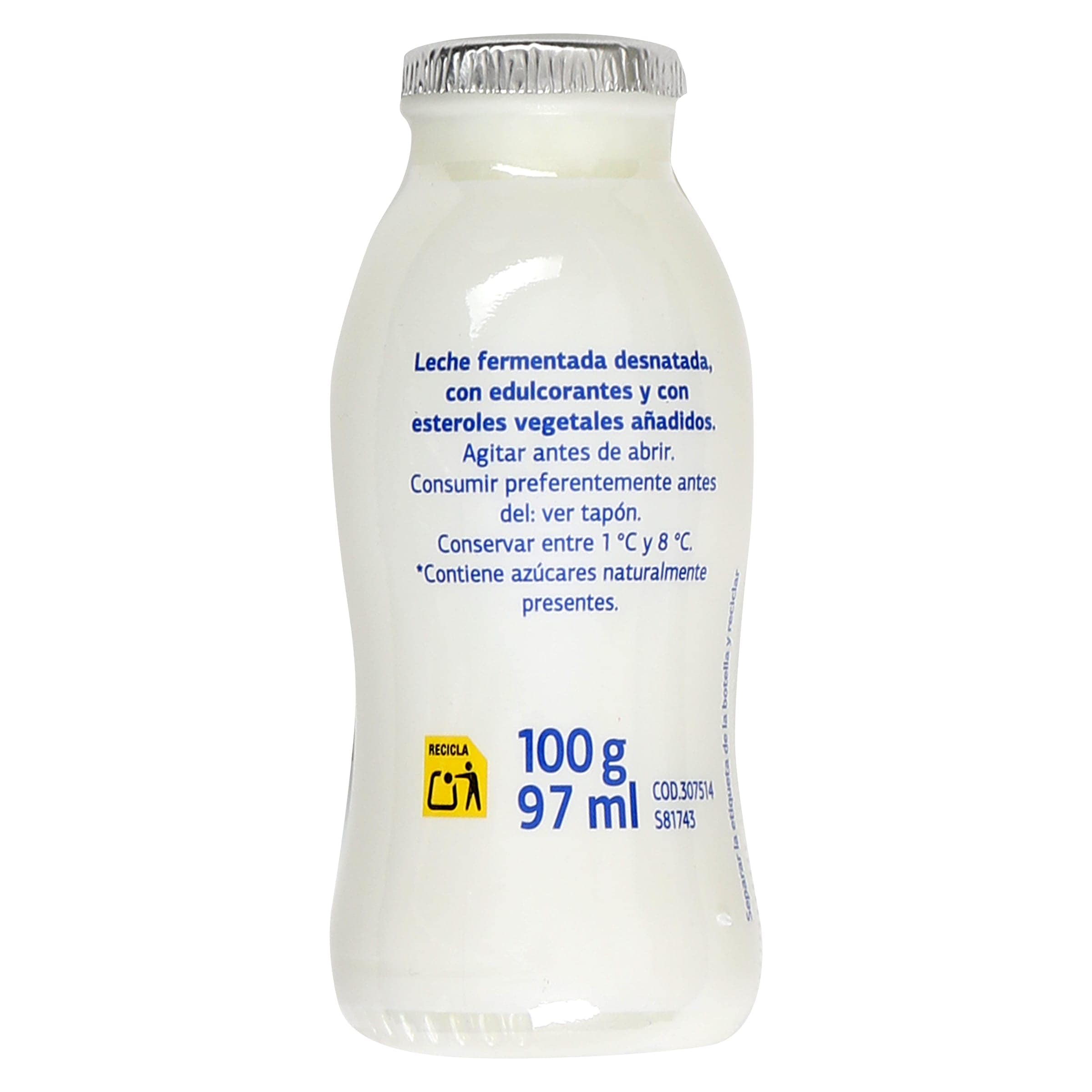 Bebida láctea natural 0% azúcares añadidos Diacol 6 x 100 g