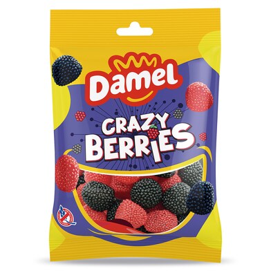 Golosinas crazy berries Damel bolsa 135 g-0