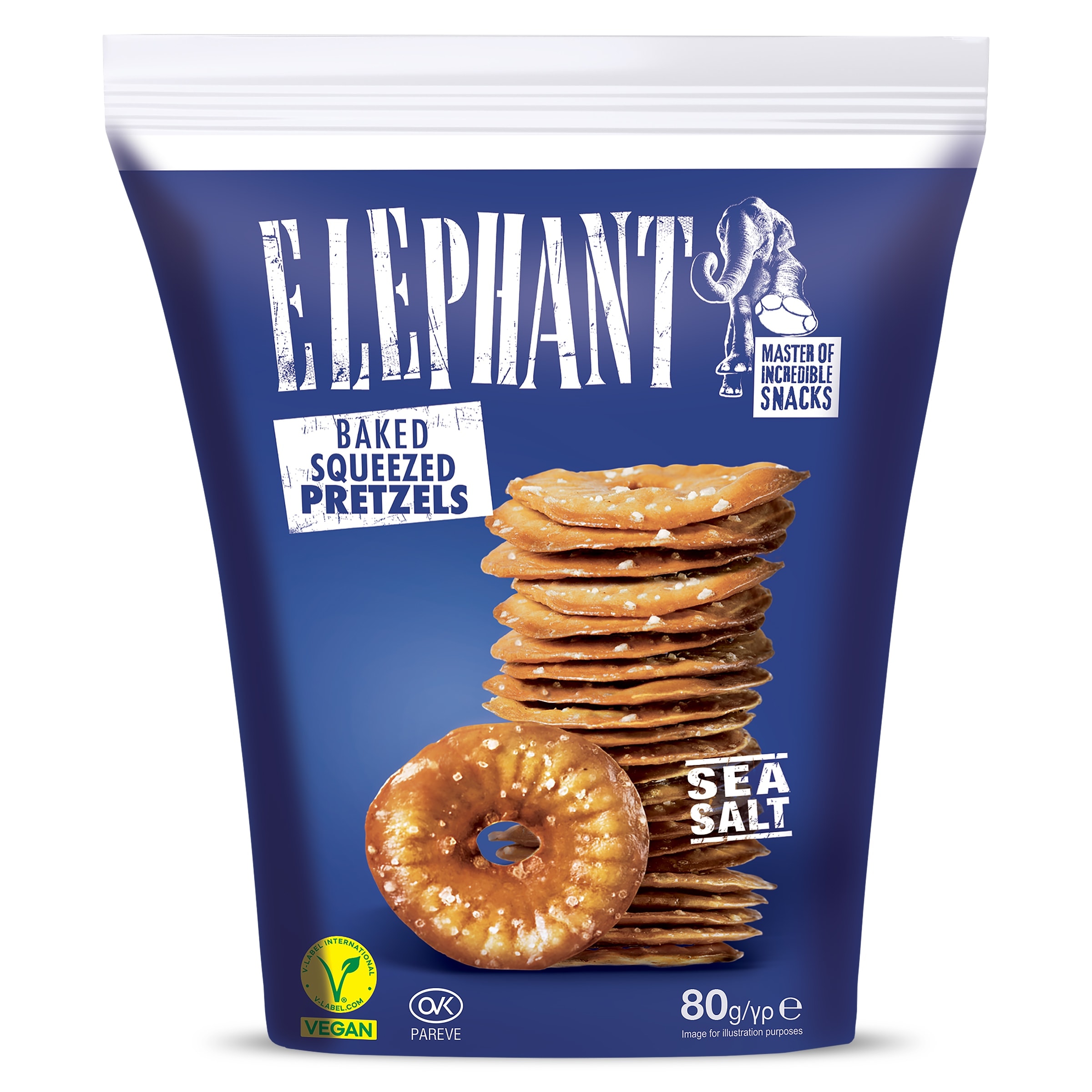 Galletas saladas con sal marina Elephant 70 g
