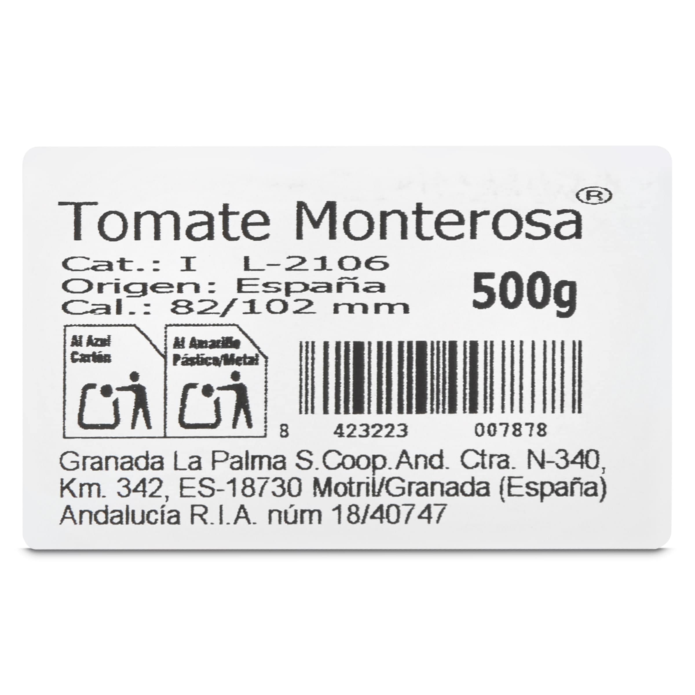 Tomate Monterosa bandeja 500 g