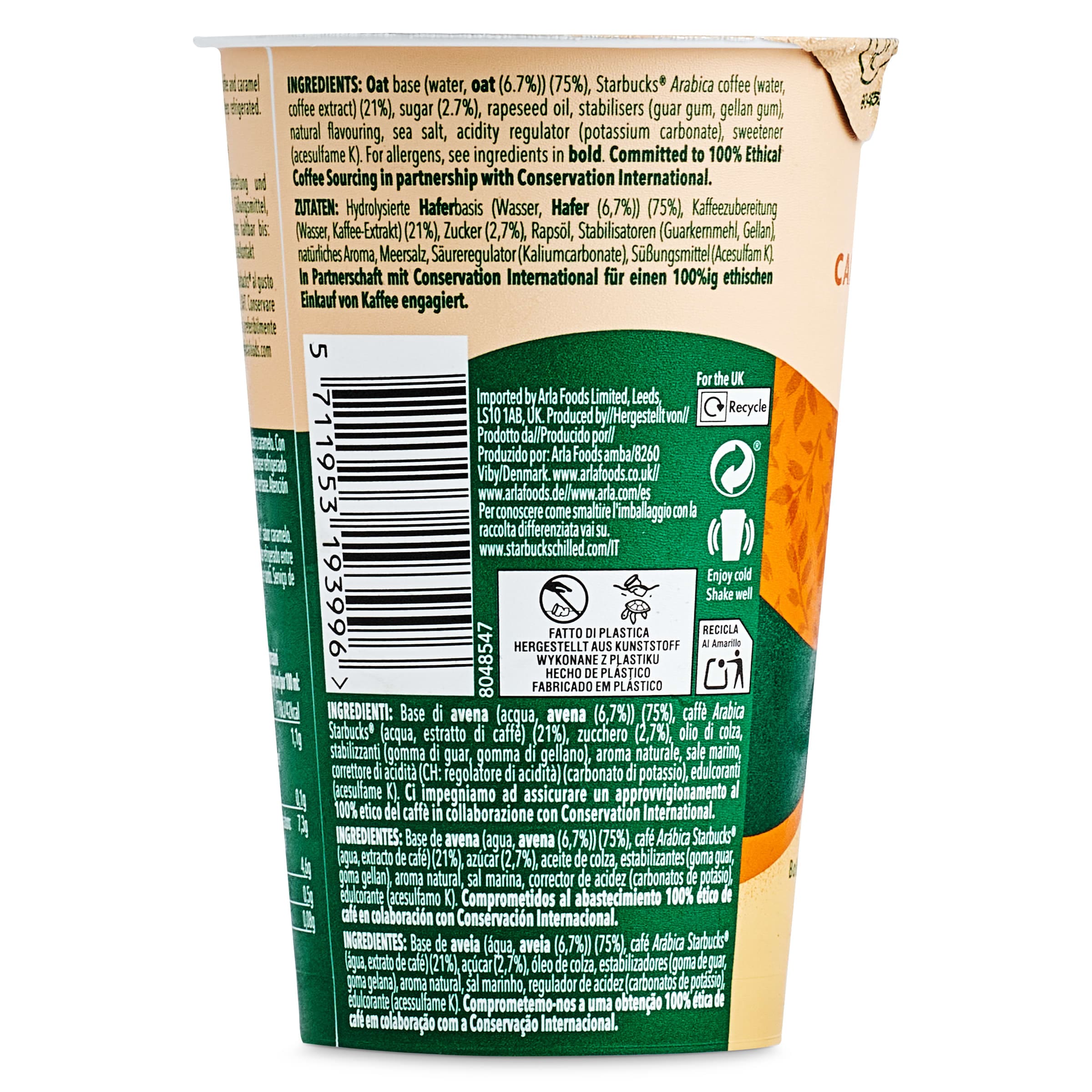 Café avena caramel macchiato Starbucks 220 ml