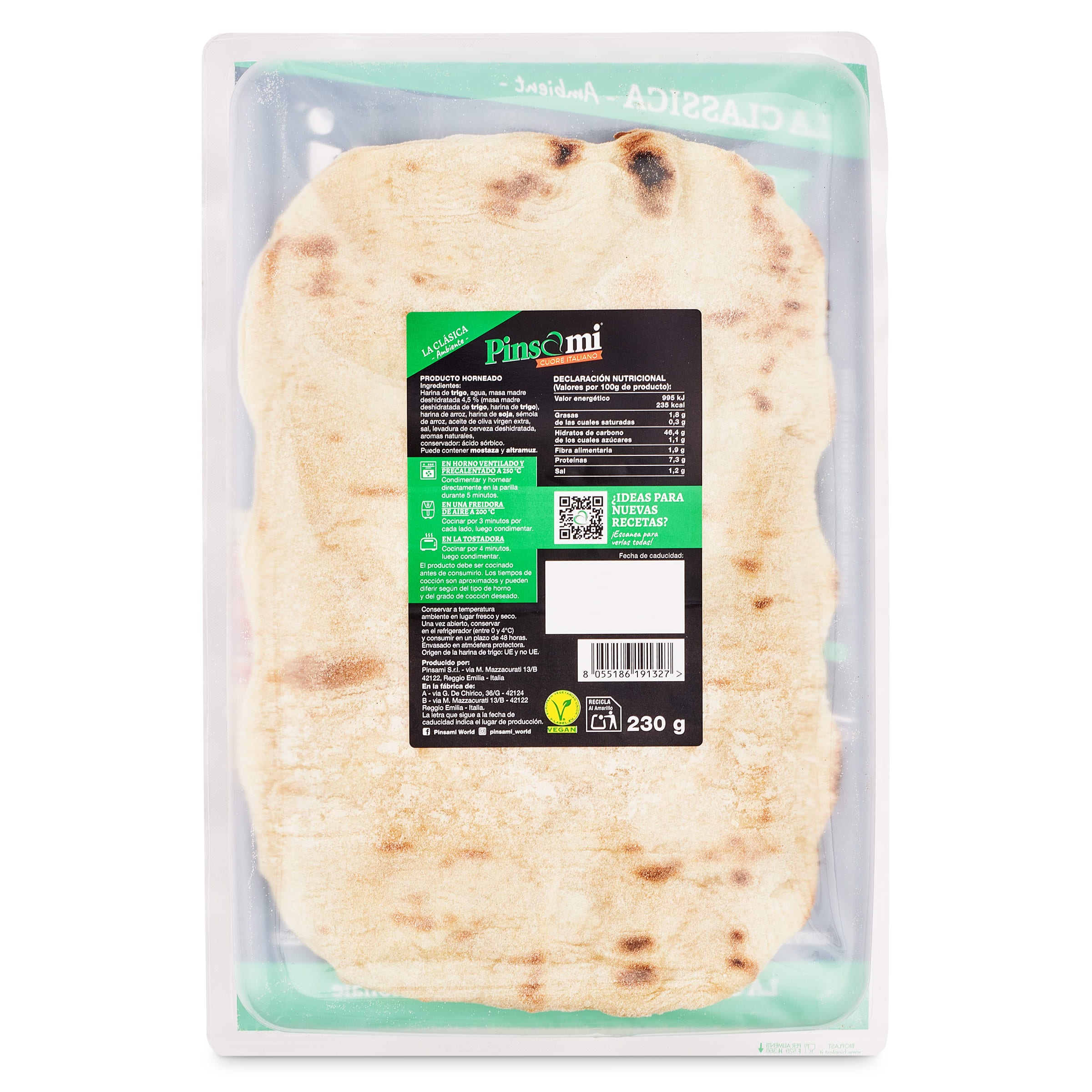 Base para pizza clásica Pinsami 230 g