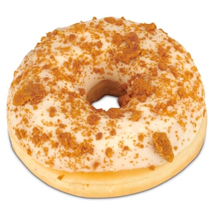 rosquilla rellena de crema cubierta de chocolate blanco y galleta 76 g