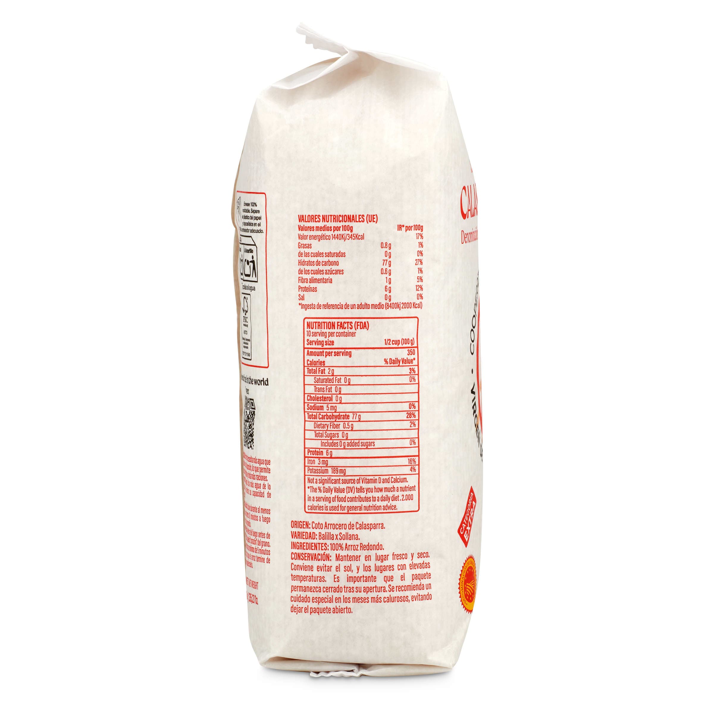 Arroz redondo D.O.P. Calasparra 1 Kg