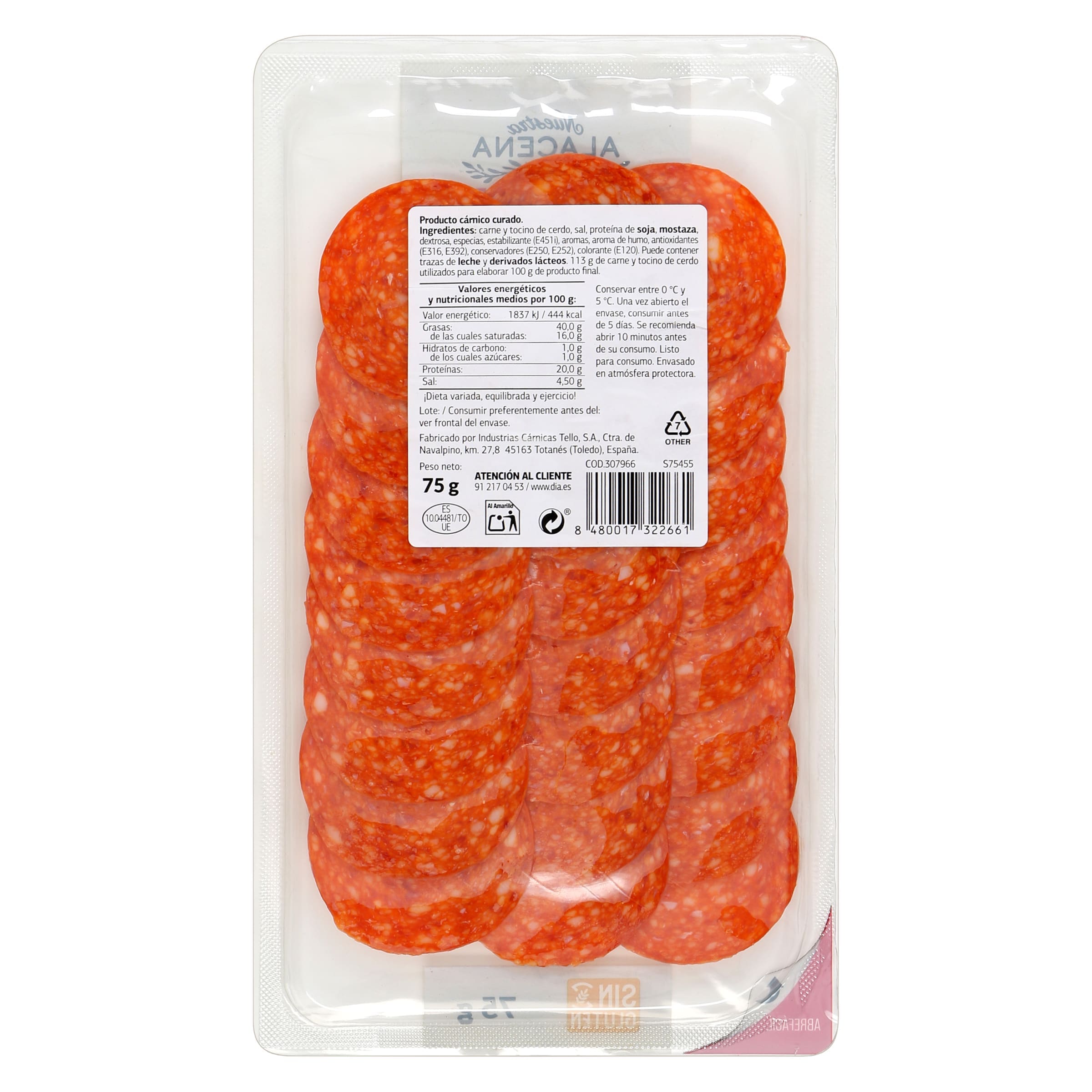 Pepperoni Dia Nuestra Alacena 75 g