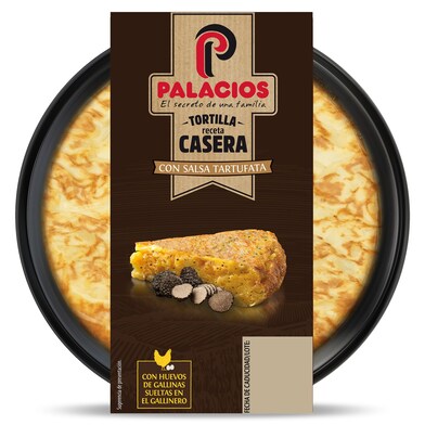Tortilla de patatas con salsa tartufata Palacios bandeja 300 g-0 Tortilla de patatas con salsa tartufata Palacios bandeja 300 g-0