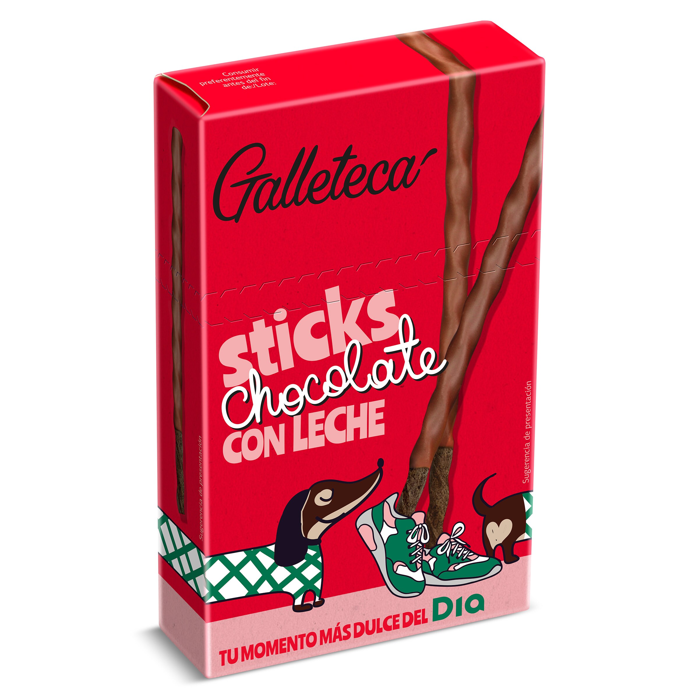 Palitos de galleta recubiertos de chocolate con leche Galleteca de Dia 75 g