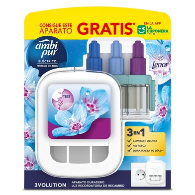 Ambientador eléctrico frescor de abril aparato + recambio Ambipur blister 1 unidad-0 Ambientador eléctrico frescor de abril aparato + recambio Ambipur blister 1 unidad-0