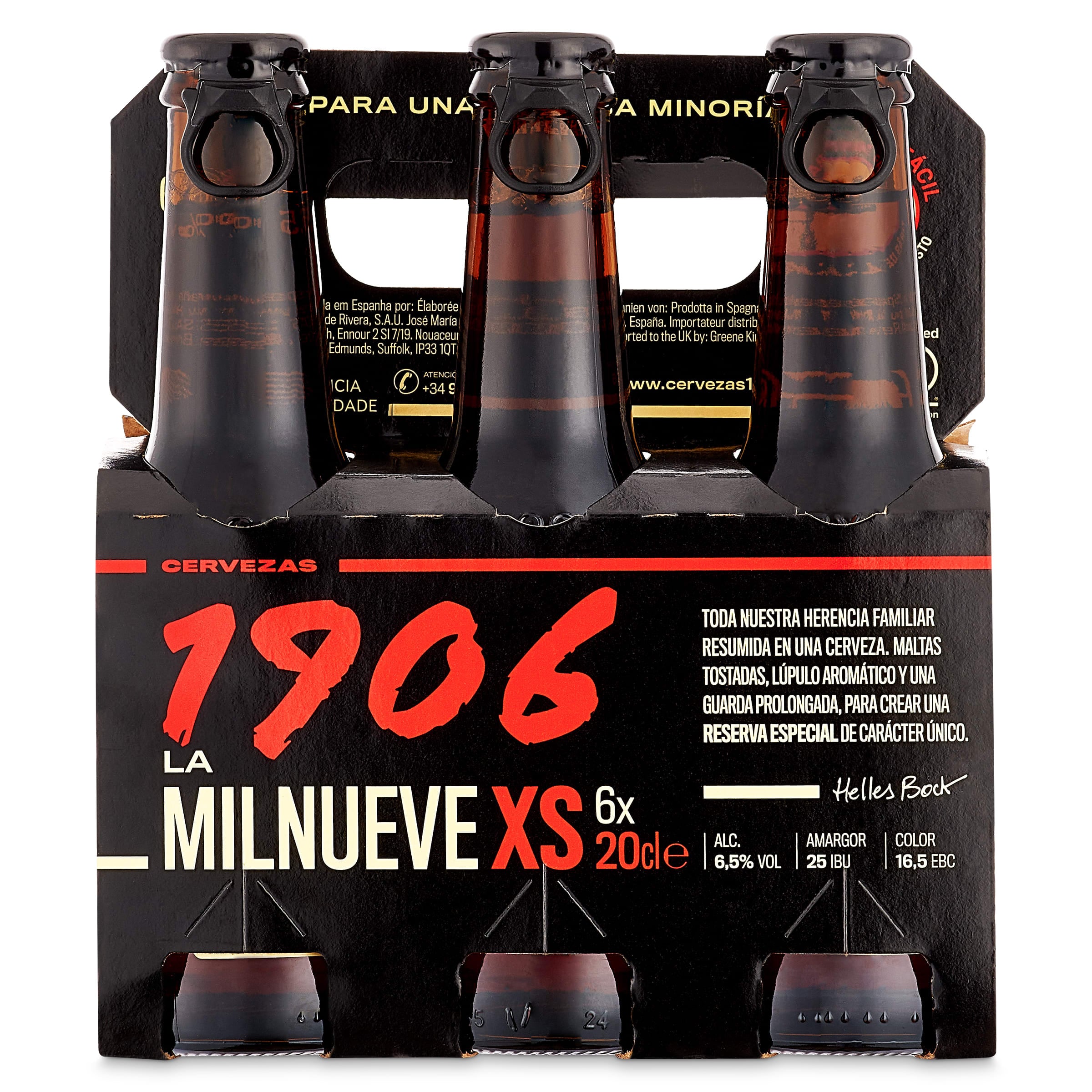 Cerveza reserva 1906 pack 6 x 20 cl