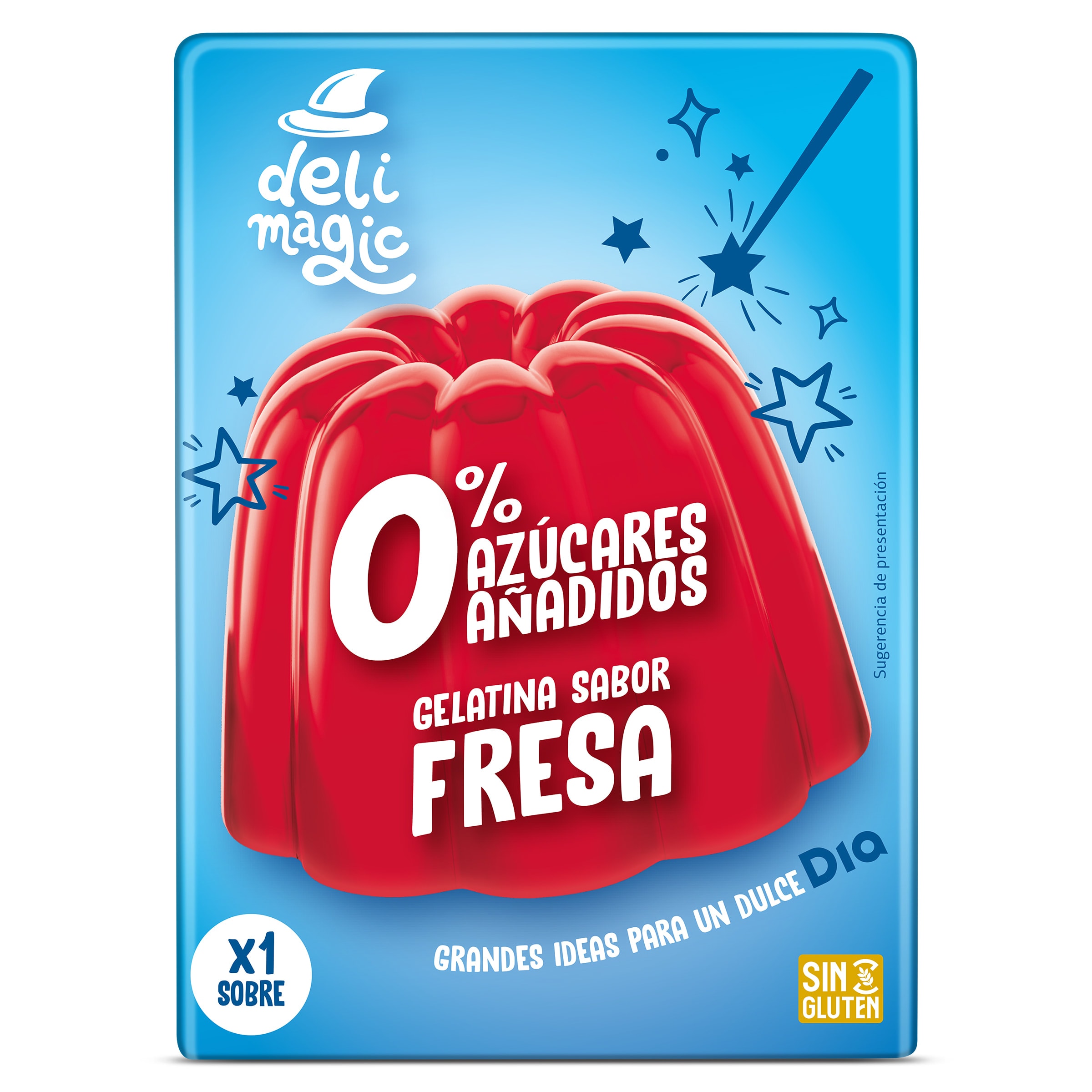 Gelatina de fresa 0% azúcar añadido Dia Delimagic 28 g