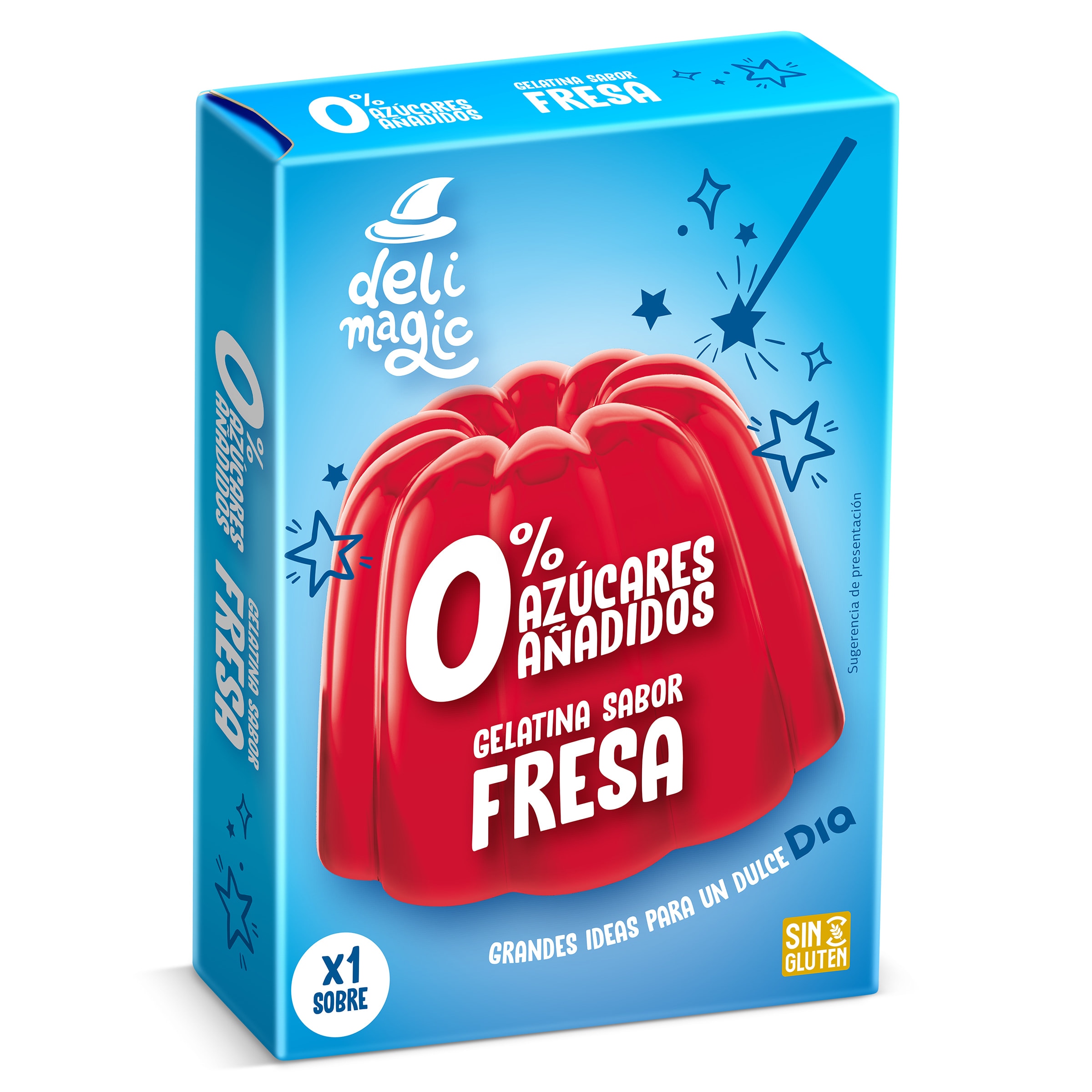 Gelatina de fresa 0% azúcar añadido Dia Delimagic 28 g