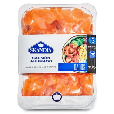 Dados de salmón ahumado Skandia bandeja 100 g-0