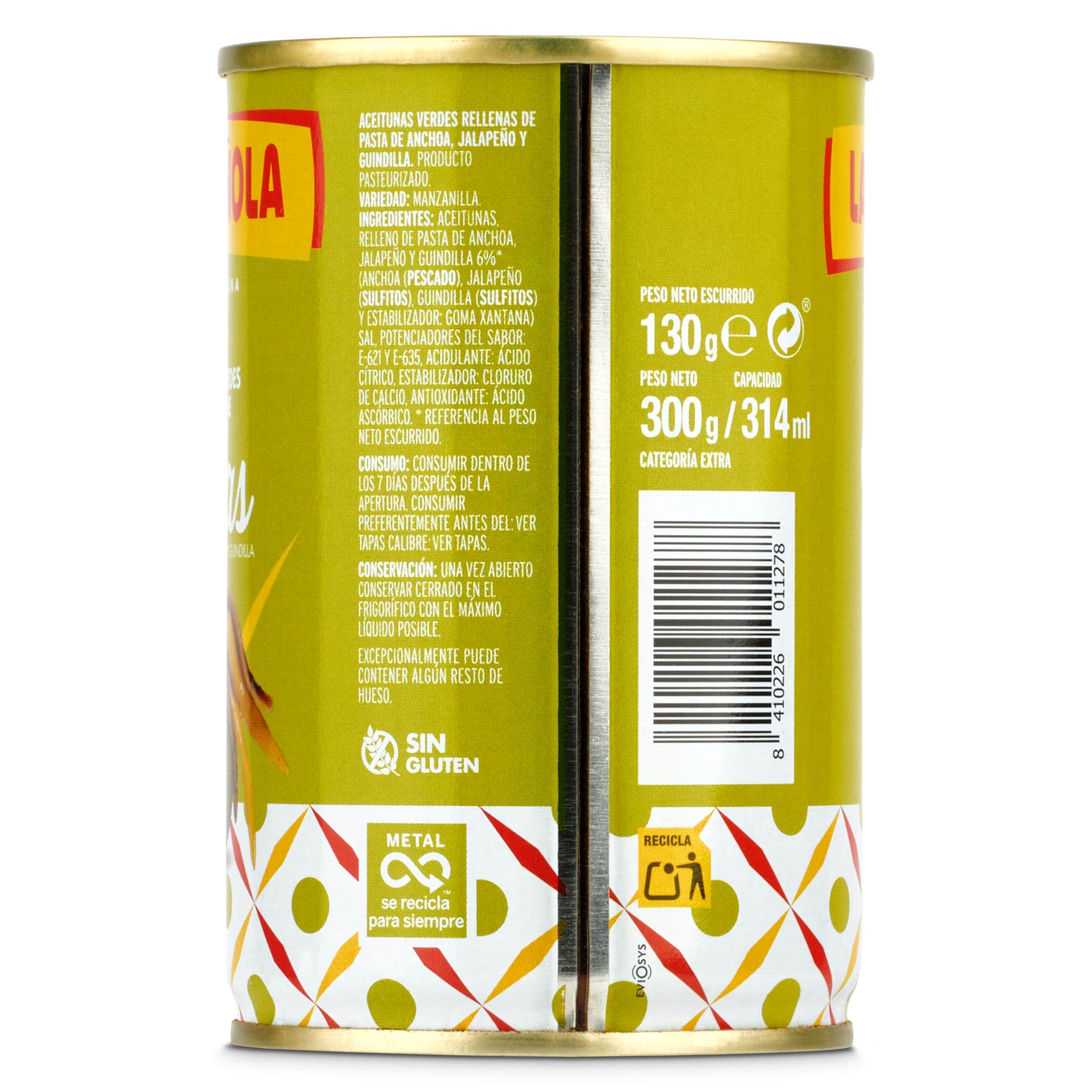 Aceitunas rellenas de gilda La española 130 g