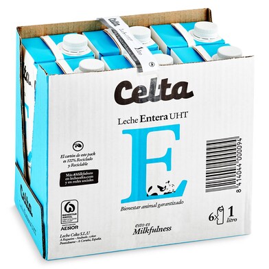 Leche entera Celta pack 6 x 1 L-0