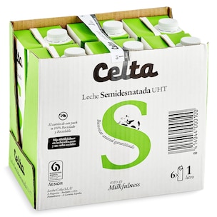 Leche semidesnatada Celta pack 6 x 1 L