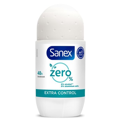 Desodorante roll-on zero% extra control 48h Sanex bote 50 ml-0 Desodorante roll-on zero% extra control 48h Sanex bote 50 ml-0