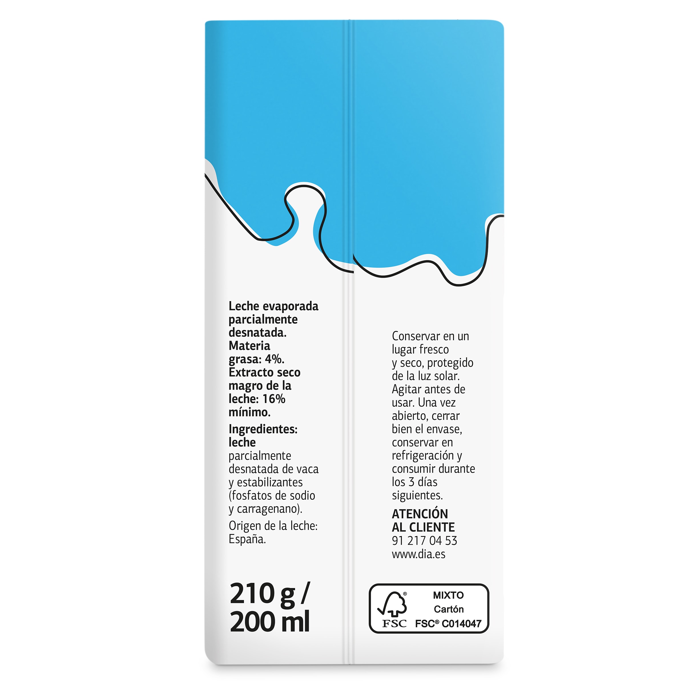 Leche evaporada Dia Láctea 3 x 200 ml