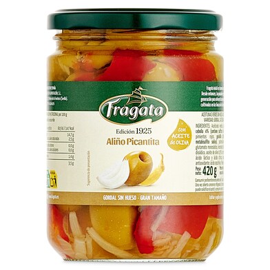 Aceitunas gordal sin hueso picantes Fragata 200 g-0