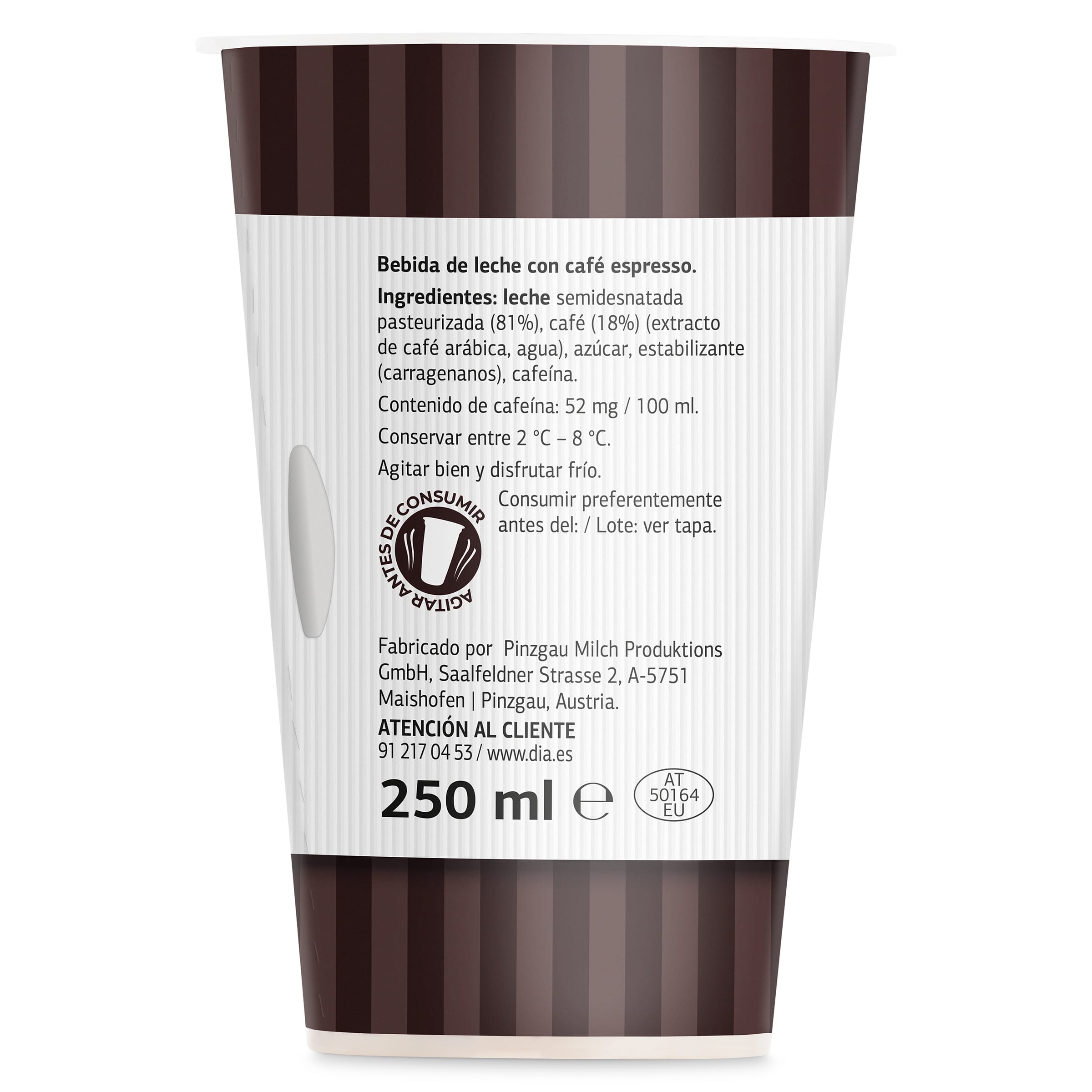 Café latte espresso Dia Arom'arte 250 ml