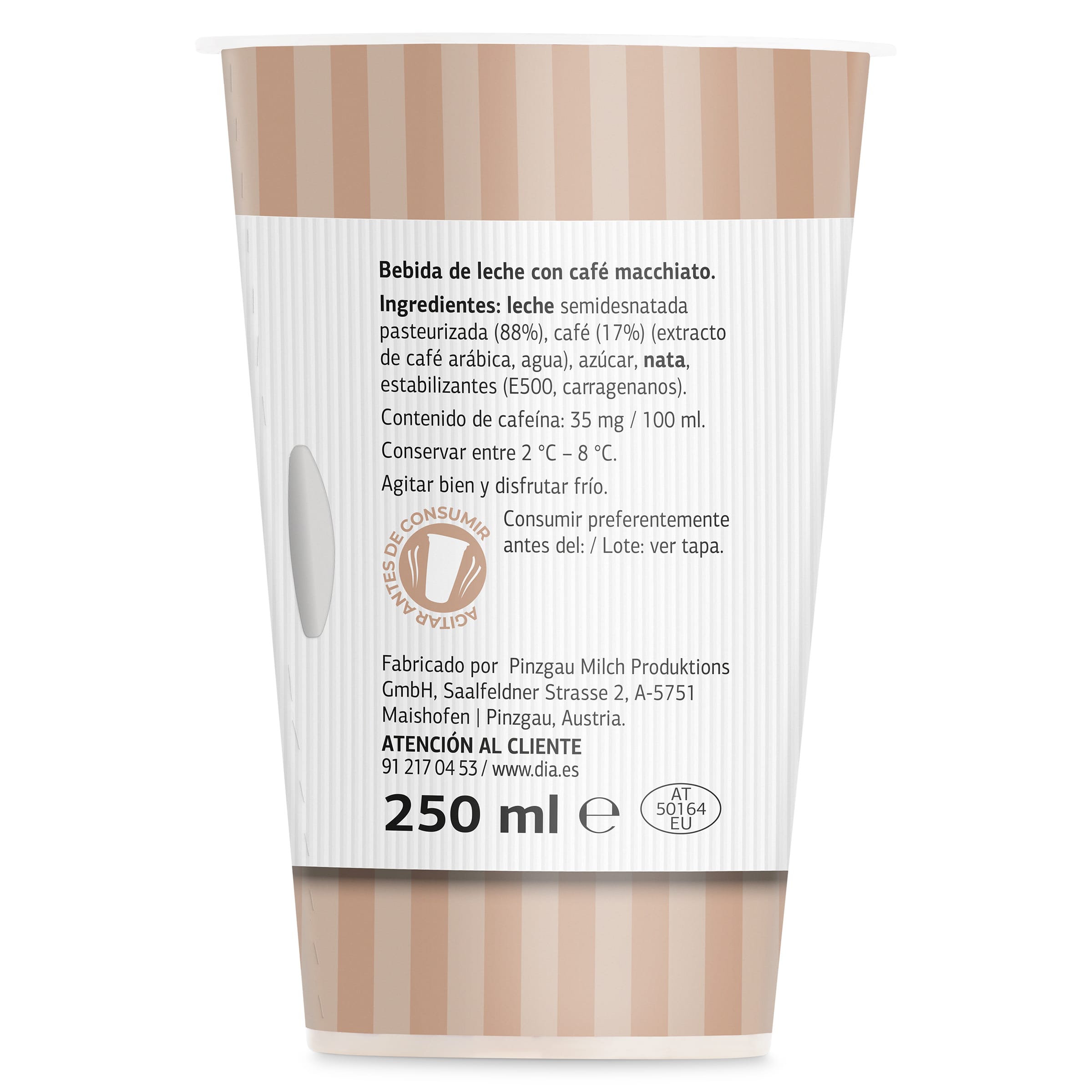 Café latte macchiato Dia Arom'arte 250 ml
