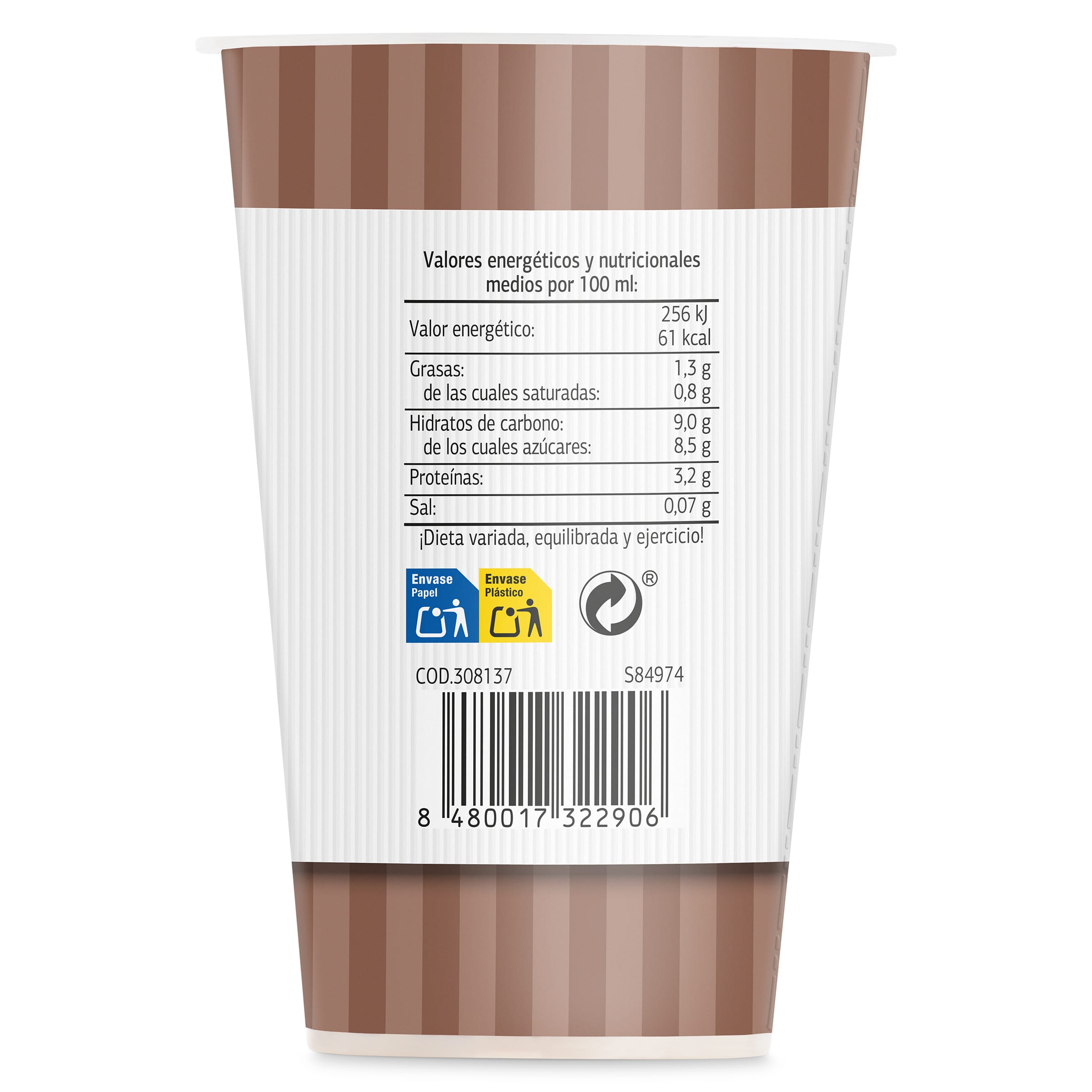 Café latte cappuccino Dia Arom'arte 250 ml