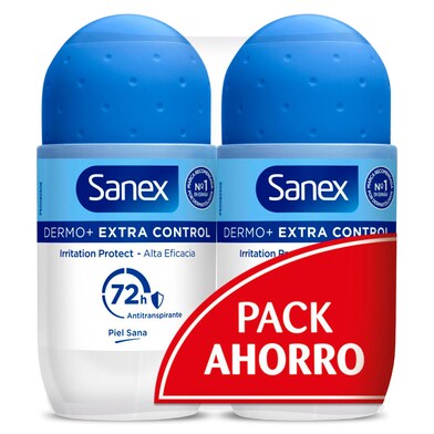 Desodorante roll-on dermo extra control 72h duplo Sanex bote 100 ml-0 Desodorante roll-on dermo extra control 72h duplo Sanex bote 100 ml-0