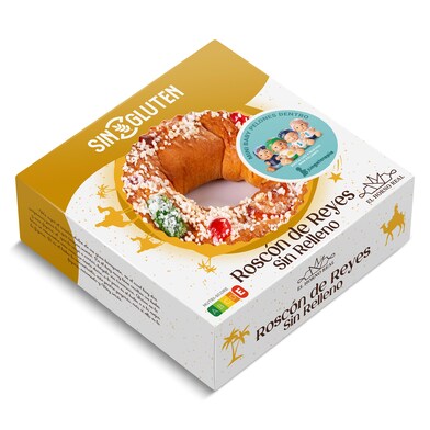 Roscón de Reyes sin relleno sin gluten El horno real caja 350 g-0 Roscón de Reyes sin relleno sin gluten El horno real caja 350 g-0