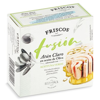 Atún claro en aceite de oliva con aceitunas Friscos lata 50 g-0 Atún claro en aceite de oliva con aceitunas Friscos lata 50 g-0