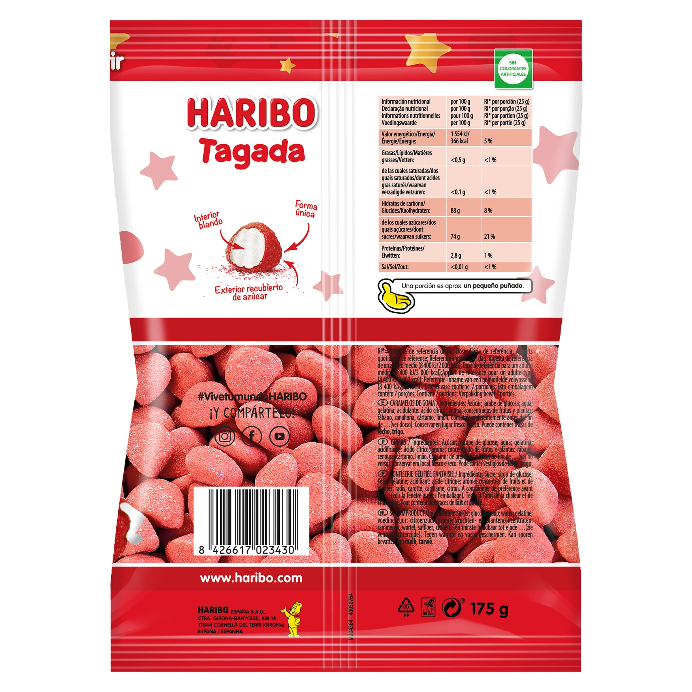 Golosinas tagada Haribo 175 g