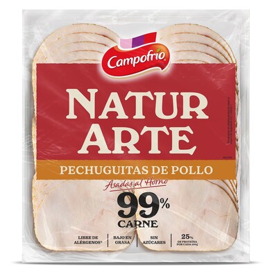 Pechuguitas de pollo asadas al horno Campofrío NaturArte bandeja 90 g-0