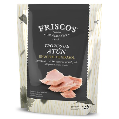 Trozos de atún en aceite de girasol Friscos bolsa 135 g-0 Trozos de atún en aceite de girasol Friscos bolsa 135 g-0