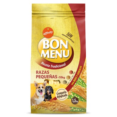 Alimento para perros mini receta tradicional Bon menu bolsa 1.5 Kg-0 Alimento para perros mini receta tradicional Bon menu bolsa 1.5 Kg-0