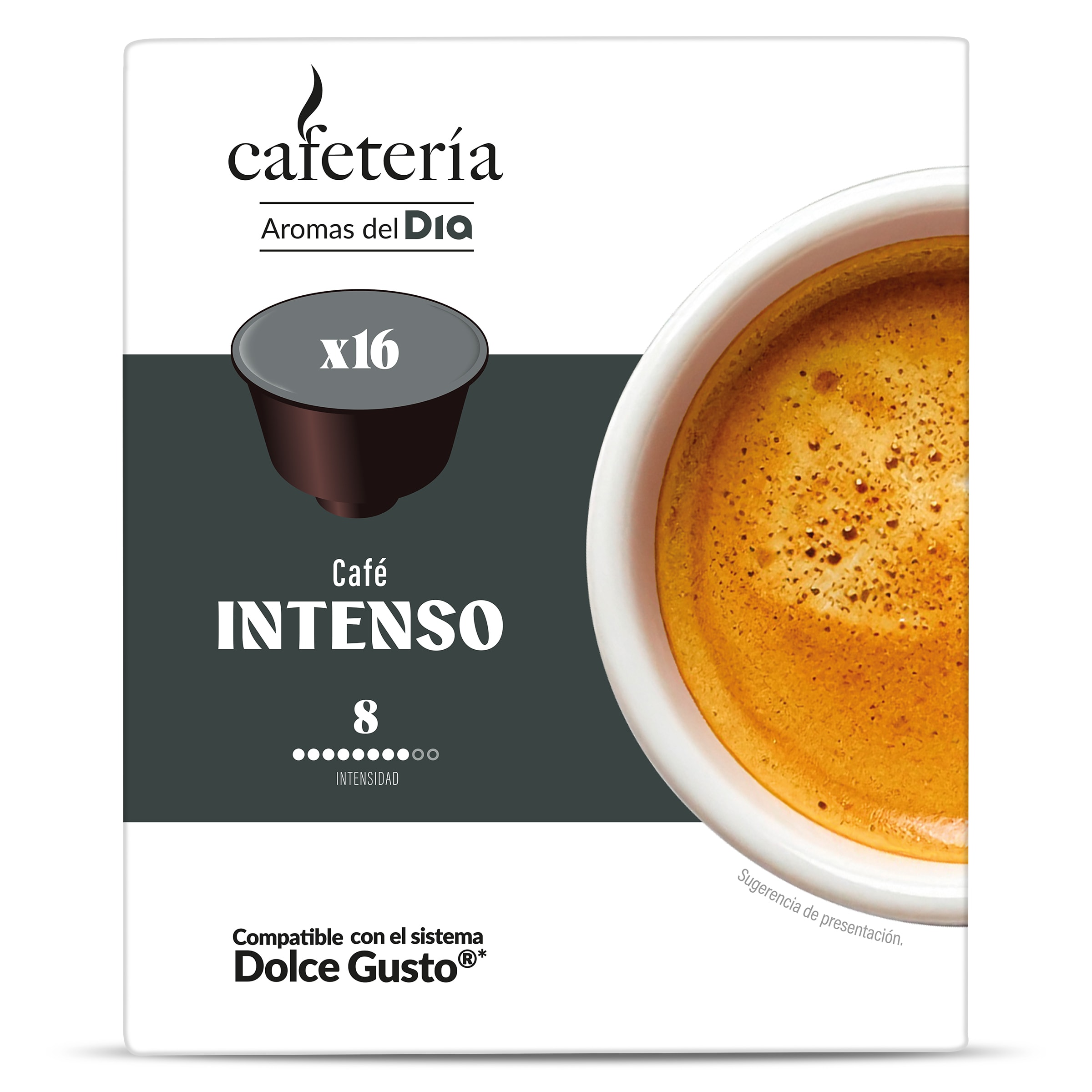 Cápsulas intenso espresso Dia Cafetería 16 unidades