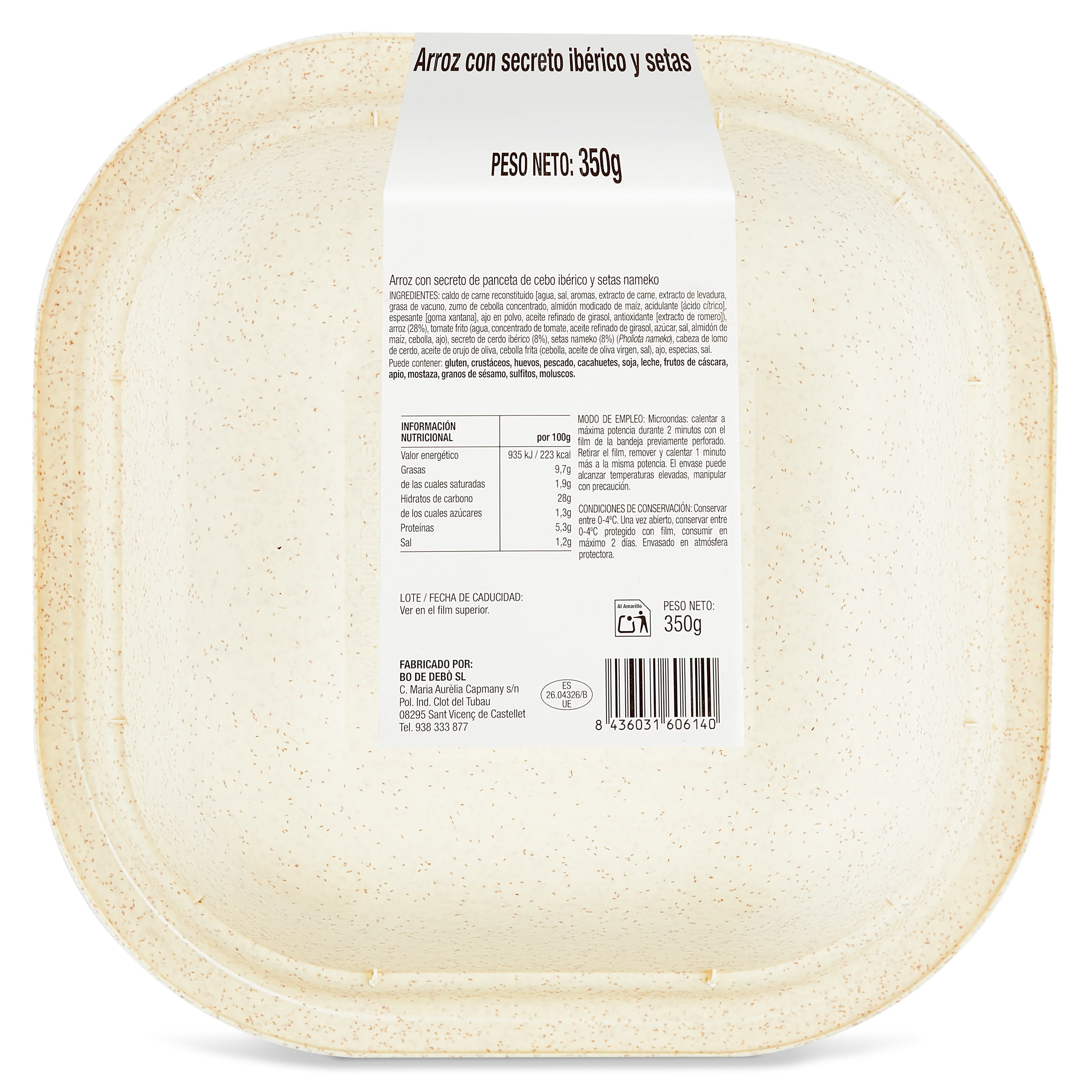 Arroz de secreto ibérico y setas Selección de Dia 350 g